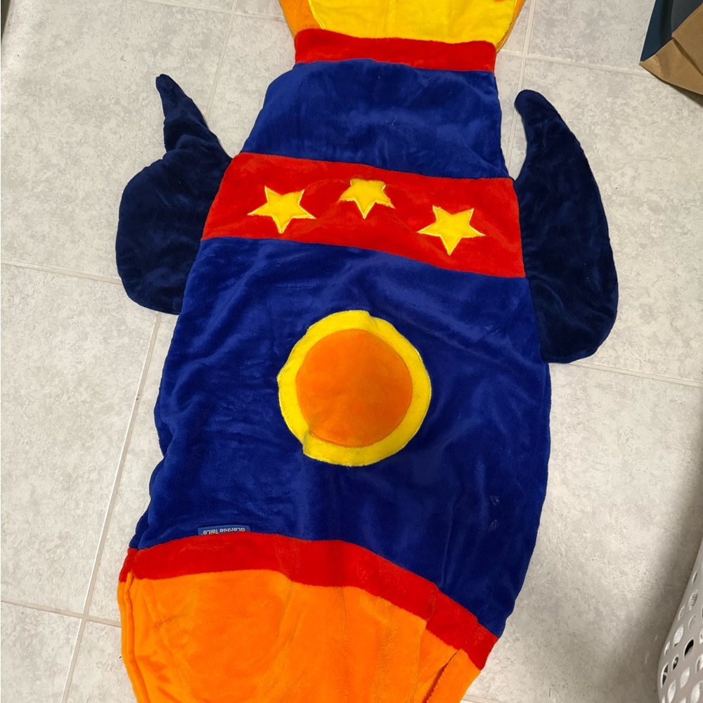 Vibrant Rocket Ship Superhero Cape for Kids